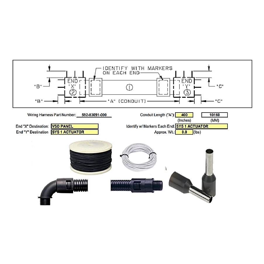 592-83091-000 - Harness YVAA Ssv Actuator by York