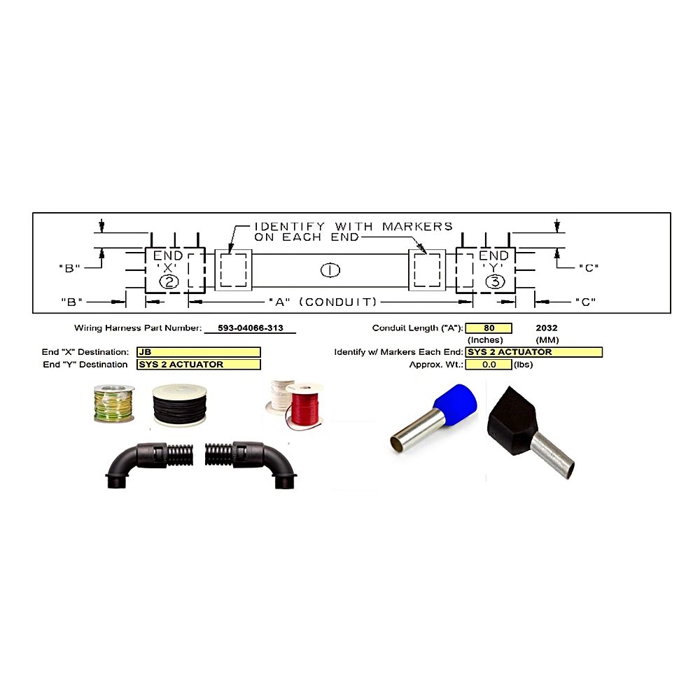 593-04066-313 - Harness YVFA Ssv Actuator by York