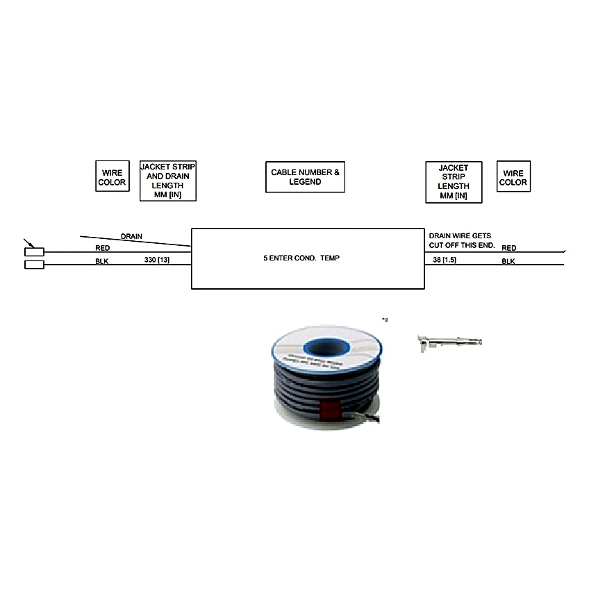 593-77025-504 - Cable, 5 Enter Condenser Temperature by York