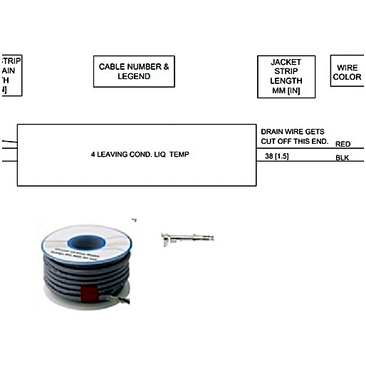 593-77029-504 - Cable, 4 Leaving Condenser Temperature by York